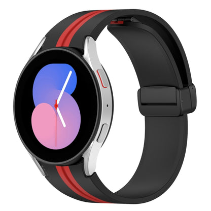 Bracelet de montre en silicone à fermoir magnétique pliant, For Samsung Galaxy Watch 5 44mm, For Samsung Galaxy Watch 5 40mm, For Samsung Galaxy Watch 4 44mm, For Samsung Galaxy Watch 4 40mm, For Samsung Galaxy Watch 4 Classic 46mm                     ...