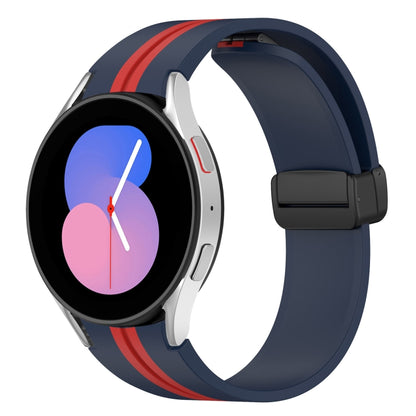 Bracelet de montre en silicone à fermoir magnétique pliant, For Samsung Galaxy Watch 5 44mm, For Samsung Galaxy Watch 5 40mm, For Samsung Galaxy Watch 4 44mm, For Samsung Galaxy Watch 4 40mm, For Samsung Galaxy Watch 4 Classic 46mm                     ...