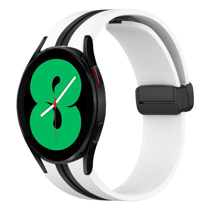 Bracelet de montre en silicone à fermoir magnétique pliant, For Samsung Galaxy Watch 5 44mm, For Samsung Galaxy Watch 5 40mm, For Samsung Galaxy Watch 4 44mm, For Samsung Galaxy Watch 4 40mm, For Samsung Galaxy Watch 4 Classic 46mm                     ...