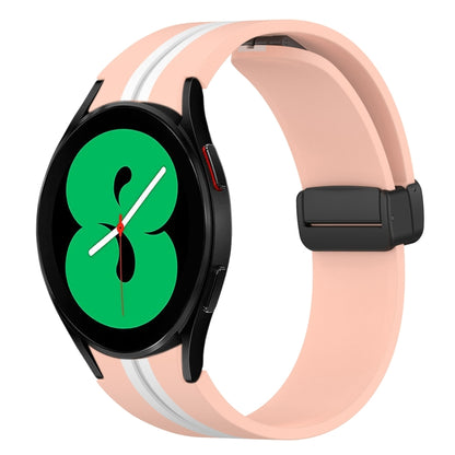 Bracelet de montre en silicone à fermoir magnétique pliant, For Samsung Galaxy Watch 5 44mm, For Samsung Galaxy Watch 5 40mm, For Samsung Galaxy Watch 4 44mm, For Samsung Galaxy Watch 4 40mm, For Samsung Galaxy Watch 4 Classic 46mm                     ...