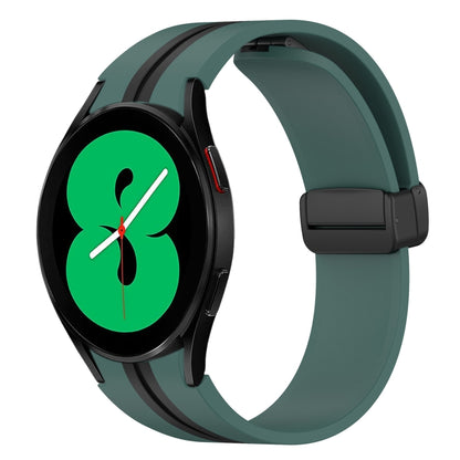Bracelet de montre en silicone à fermoir magnétique pliant, For Samsung Galaxy Watch 5 44mm, For Samsung Galaxy Watch 5 40mm, For Samsung Galaxy Watch 4 44mm, For Samsung Galaxy Watch 4 40mm, For Samsung Galaxy Watch 4 Classic 46mm                     ...