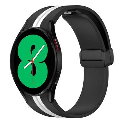 Bracelet de montre en silicone à fermoir magnétique pliant, For Samsung Galaxy Watch 5 44mm, For Samsung Galaxy Watch 5 40mm, For Samsung Galaxy Watch 4 44mm, For Samsung Galaxy Watch 4 40mm, For Samsung Galaxy Watch 4 Classic 46mm                     ...