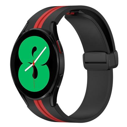 Bracelet de montre en silicone à fermoir magnétique pliant, For Samsung Galaxy Watch 5 44mm, For Samsung Galaxy Watch 5 40mm, For Samsung Galaxy Watch 4 44mm, For Samsung Galaxy Watch 4 40mm, For Samsung Galaxy Watch 4 Classic 46mm                     ...