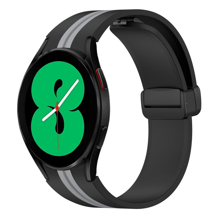 Bracelet de montre en silicone à fermoir magnétique pliant, For Samsung Galaxy Watch 5 44mm, For Samsung Galaxy Watch 5 40mm, For Samsung Galaxy Watch 4 44mm, For Samsung Galaxy Watch 4 40mm, For Samsung Galaxy Watch 4 Classic 46mm                     ...