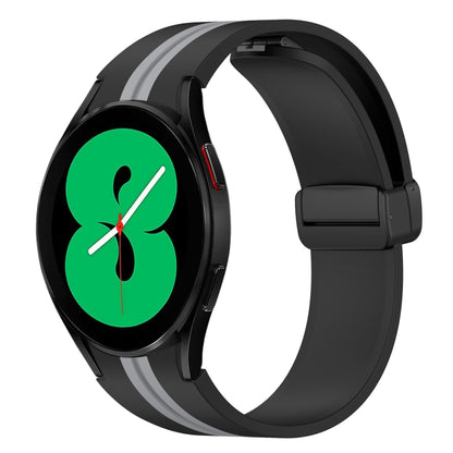 Bracelet de montre en silicone à fermoir magnétique pliant, For Samsung Galaxy Watch 5 44mm, For Samsung Galaxy Watch 5 40mm, For Samsung Galaxy Watch 4 44mm, For Samsung Galaxy Watch 4 40mm, For Samsung Galaxy Watch 4 Classic 46mm                     ...