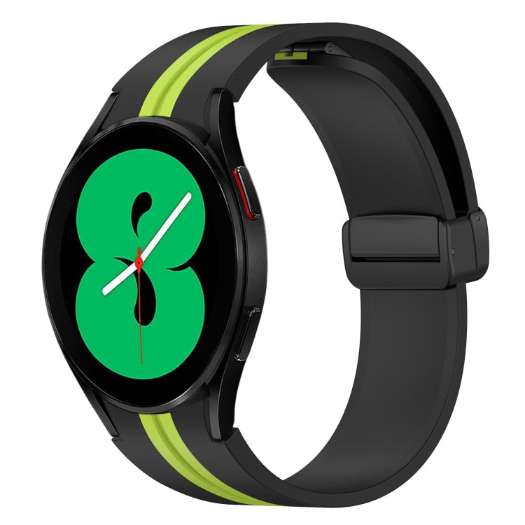 Bracelet de montre en silicone à fermoir magnétique pliant, For Samsung Galaxy Watch 5 44mm, For Samsung Galaxy Watch 5 40mm, For Samsung Galaxy Watch 4 44mm, For Samsung Galaxy Watch 4 40mm, For Samsung Galaxy Watch 4 Classic 46mm                     ...
