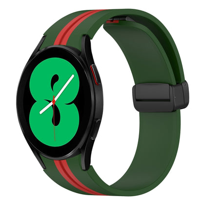 Bracelet de montre en silicone à fermoir magnétique pliant, For Samsung Galaxy Watch 5 44mm, For Samsung Galaxy Watch 5 40mm, For Samsung Galaxy Watch 4 44mm, For Samsung Galaxy Watch 4 40mm, For Samsung Galaxy Watch 4 Classic 46mm                     ...