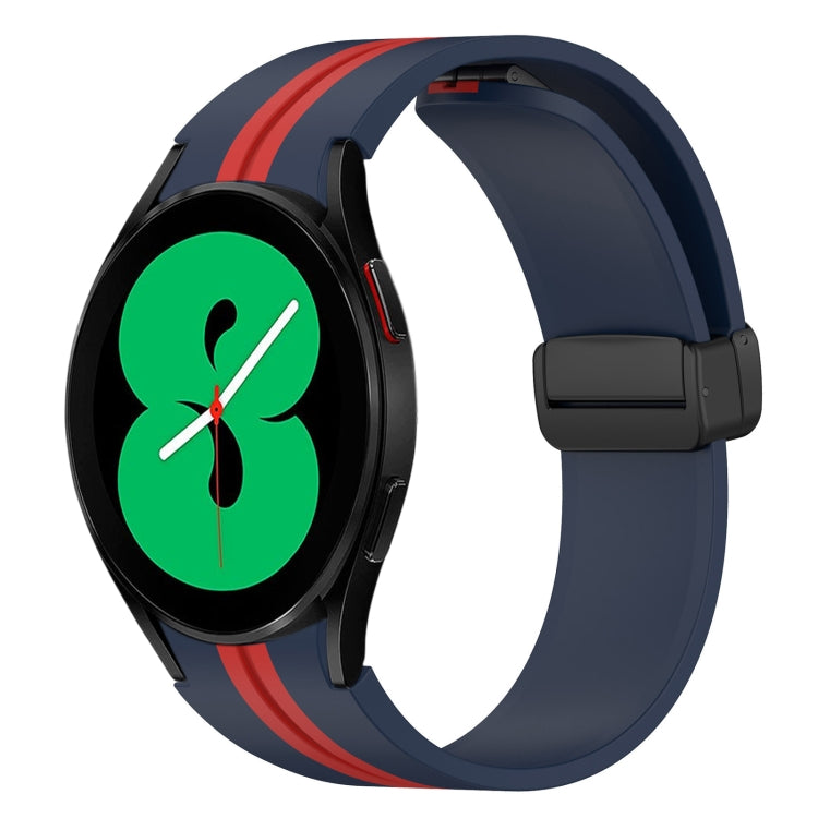 Bracelet de montre en silicone à fermoir magnétique pliant, For Samsung Galaxy Watch 5 44mm, For Samsung Galaxy Watch 5 40mm, For Samsung Galaxy Watch 4 44mm, For Samsung Galaxy Watch 4 40mm, For Samsung Galaxy Watch 4 Classic 46mm                     ...