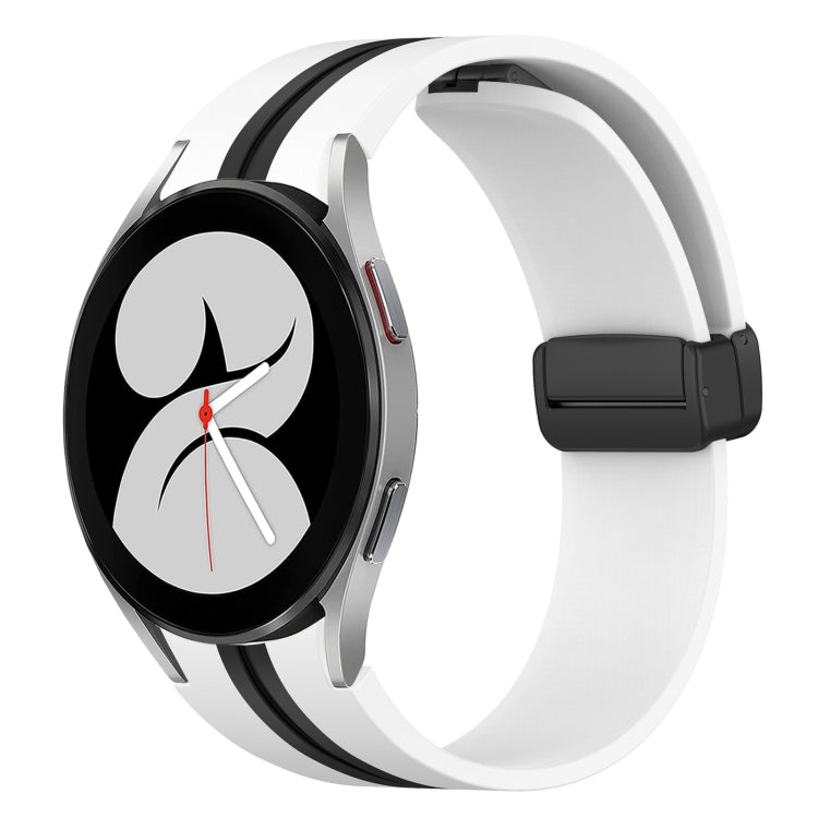 Bracelet de montre en silicone à fermoir magnétique pliant, For Samsung Galaxy Watch 5 44mm, For Samsung Galaxy Watch 5 40mm, For Samsung Galaxy Watch 4 44mm, For Samsung Galaxy Watch 4 40mm, For Samsung Galaxy Watch 4 Classic 46mm                     ...