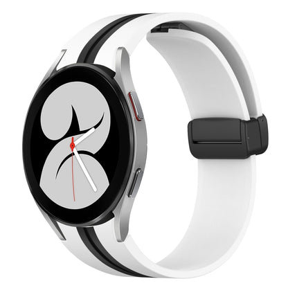 Bracelet de montre en silicone à fermoir magnétique pliant, For Samsung Galaxy Watch 5 44mm, For Samsung Galaxy Watch 5 40mm, For Samsung Galaxy Watch 4 44mm, For Samsung Galaxy Watch 4 40mm, For Samsung Galaxy Watch 4 Classic 46mm                     ...