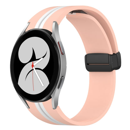 Bracelet de montre en silicone à fermoir magnétique pliant, For Samsung Galaxy Watch 5 44mm, For Samsung Galaxy Watch 5 40mm, For Samsung Galaxy Watch 4 44mm, For Samsung Galaxy Watch 4 40mm, For Samsung Galaxy Watch 4 Classic 46mm                     ...