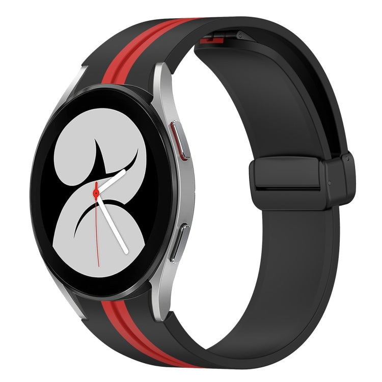 Bracelet de montre en silicone à fermoir magnétique pliant, For Samsung Galaxy Watch 5 44mm, For Samsung Galaxy Watch 5 40mm, For Samsung Galaxy Watch 4 44mm, For Samsung Galaxy Watch 4 40mm, For Samsung Galaxy Watch 4 Classic 46mm                     ...