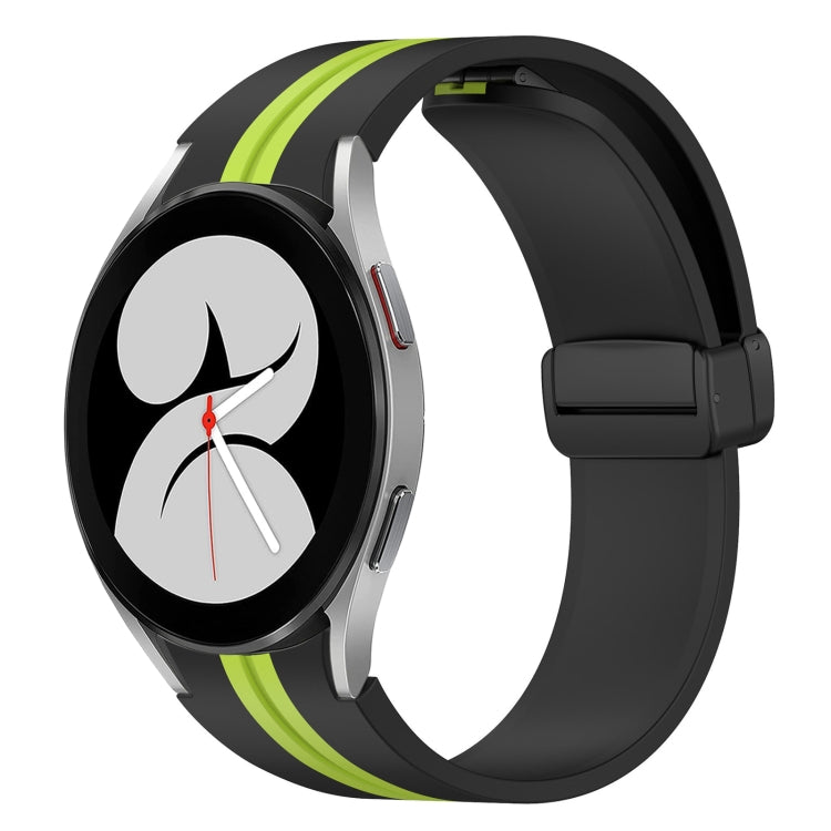 Bracelet de montre en silicone à fermoir magnétique pliant, For Samsung Galaxy Watch 5 44mm, For Samsung Galaxy Watch 5 40mm, For Samsung Galaxy Watch 4 44mm, For Samsung Galaxy Watch 4 40mm, For Samsung Galaxy Watch 4 Classic 46mm                     ...