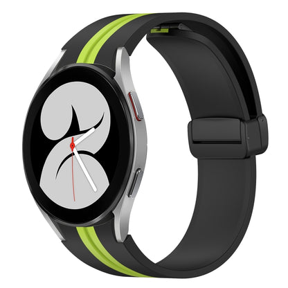 Bracelet de montre en silicone à fermoir magnétique pliant, For Samsung Galaxy Watch 5 44mm, For Samsung Galaxy Watch 5 40mm, For Samsung Galaxy Watch 4 44mm, For Samsung Galaxy Watch 4 40mm, For Samsung Galaxy Watch 4 Classic 46mm                     ...
