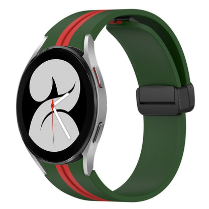 Bracelet de montre en silicone à fermoir magnétique pliant, For Samsung Galaxy Watch 5 44mm, For Samsung Galaxy Watch 5 40mm, For Samsung Galaxy Watch 4 44mm, For Samsung Galaxy Watch 4 40mm, For Samsung Galaxy Watch 4 Classic 46mm                     ...