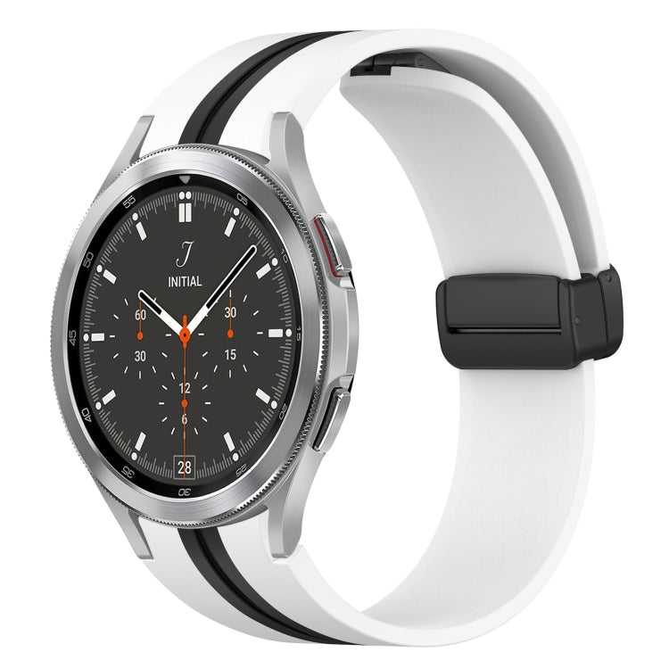 Bracelet de montre en silicone à fermoir magnétique pliant, For Samsung Galaxy Watch 5 44mm, For Samsung Galaxy Watch 5 40mm, For Samsung Galaxy Watch 4 44mm, For Samsung Galaxy Watch 4 40mm, For Samsung Galaxy Watch 4 Classic 46mm                     ...