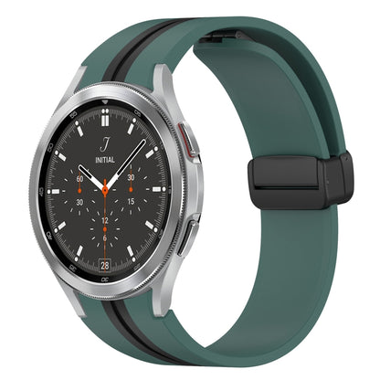 Bracelet de montre en silicone à fermoir magnétique pliant, For Samsung Galaxy Watch 5 44mm, For Samsung Galaxy Watch 5 40mm, For Samsung Galaxy Watch 4 44mm, For Samsung Galaxy Watch 4 40mm, For Samsung Galaxy Watch 4 Classic 46mm                     ...