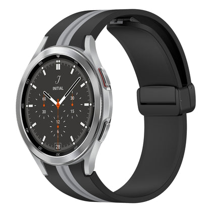 Bracelet de montre en silicone à fermoir magnétique pliant, For Samsung Galaxy Watch 5 44mm, For Samsung Galaxy Watch 5 40mm, For Samsung Galaxy Watch 4 44mm, For Samsung Galaxy Watch 4 40mm, For Samsung Galaxy Watch 4 Classic 46mm                     ...