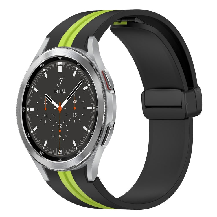Bracelet de montre en silicone à fermoir magnétique pliant, For Samsung Galaxy Watch 5 44mm, For Samsung Galaxy Watch 5 40mm, For Samsung Galaxy Watch 4 44mm, For Samsung Galaxy Watch 4 40mm, For Samsung Galaxy Watch 4 Classic 46mm                     ...