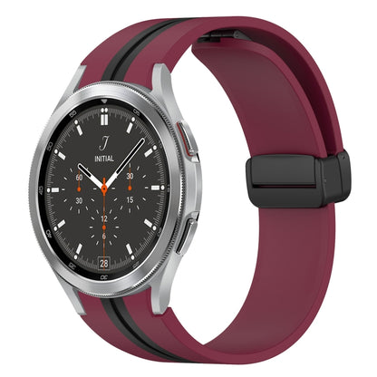 Bracelet de montre en silicone à fermoir magnétique pliant, For Samsung Galaxy Watch 5 44mm, For Samsung Galaxy Watch 5 40mm, For Samsung Galaxy Watch 4 44mm, For Samsung Galaxy Watch 4 40mm, For Samsung Galaxy Watch 4 Classic 46mm                     ...