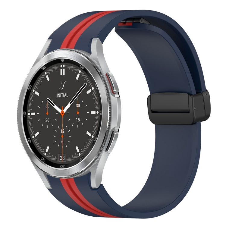 Bracelet de montre en silicone à fermoir magnétique pliant, For Samsung Galaxy Watch 5 44mm, For Samsung Galaxy Watch 5 40mm, For Samsung Galaxy Watch 4 44mm, For Samsung Galaxy Watch 4 40mm, For Samsung Galaxy Watch 4 Classic 46mm                     ...