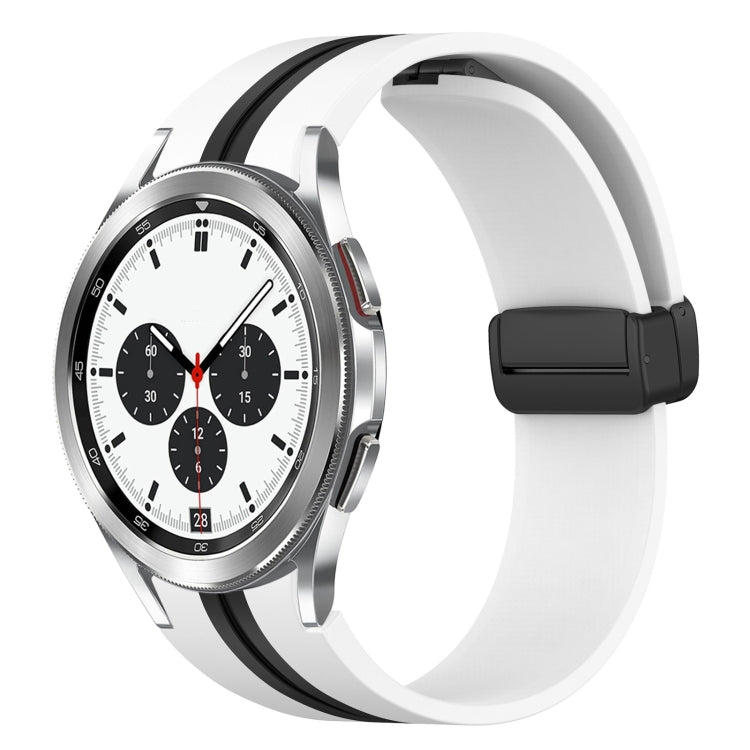 Bracelet de montre en silicone à fermoir magnétique pliant, For Samsung Galaxy Watch 5 44mm, For Samsung Galaxy Watch 5 40mm, For Samsung Galaxy Watch 4 44mm, For Samsung Galaxy Watch 4 40mm, For Samsung Galaxy Watch 4 Classic 46mm                     ...