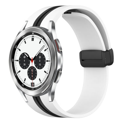 Bracelet de montre en silicone à fermoir magnétique pliant, For Samsung Galaxy Watch 5 44mm, For Samsung Galaxy Watch 5 40mm, For Samsung Galaxy Watch 4 44mm, For Samsung Galaxy Watch 4 40mm, For Samsung Galaxy Watch 4 Classic 46mm                     ...