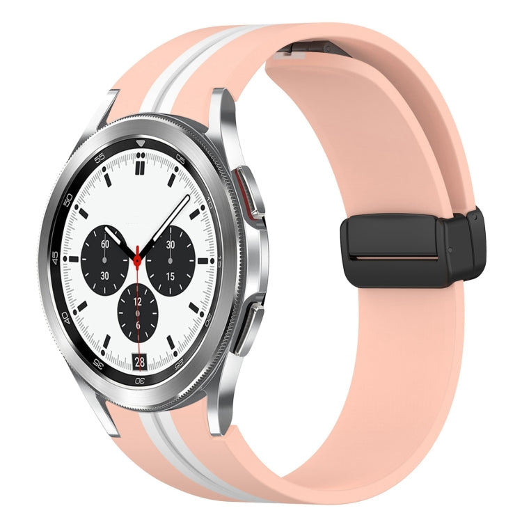 Bracelet de montre en silicone à fermoir magnétique pliant, For Samsung Galaxy Watch 5 44mm, For Samsung Galaxy Watch 5 40mm, For Samsung Galaxy Watch 4 44mm, For Samsung Galaxy Watch 4 40mm, For Samsung Galaxy Watch 4 Classic 46mm                     ...