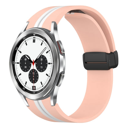 Bracelet de montre en silicone à fermoir magnétique pliant, For Samsung Galaxy Watch 5 44mm, For Samsung Galaxy Watch 5 40mm, For Samsung Galaxy Watch 4 44mm, For Samsung Galaxy Watch 4 40mm, For Samsung Galaxy Watch 4 Classic 46mm                     ...