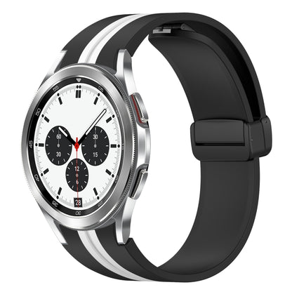 Bracelet de montre en silicone à fermoir magnétique pliant, For Samsung Galaxy Watch 5 44mm, For Samsung Galaxy Watch 5 40mm, For Samsung Galaxy Watch 4 44mm, For Samsung Galaxy Watch 4 40mm, For Samsung Galaxy Watch 4 Classic 46mm                     ...