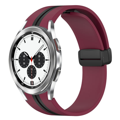 Bracelet de montre en silicone à fermoir magnétique pliant, For Samsung Galaxy Watch 5 44mm, For Samsung Galaxy Watch 5 40mm, For Samsung Galaxy Watch 4 44mm, For Samsung Galaxy Watch 4 40mm, For Samsung Galaxy Watch 4 Classic 46mm                     ...