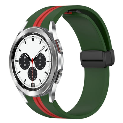 Bracelet de montre en silicone à fermoir magnétique pliant, For Samsung Galaxy Watch 5 44mm, For Samsung Galaxy Watch 5 40mm, For Samsung Galaxy Watch 4 44mm, For Samsung Galaxy Watch 4 40mm, For Samsung Galaxy Watch 4 Classic 46mm                     ...