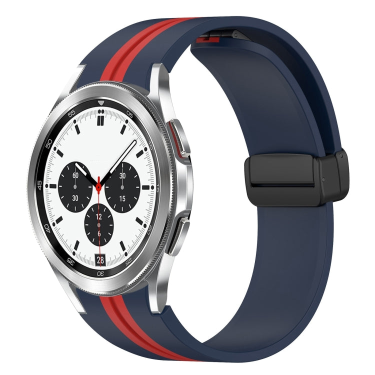 Bracelet de montre en silicone à fermoir magnétique pliant, For Samsung Galaxy Watch 5 44mm, For Samsung Galaxy Watch 5 40mm, For Samsung Galaxy Watch 4 44mm, For Samsung Galaxy Watch 4 40mm, For Samsung Galaxy Watch 4 Classic 46mm                     ...