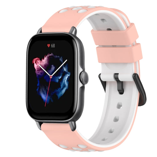 Bracelet de montre en silicone bicolore 22 mm, For Amazfit GTS 3, For Amazfit GTS 2E, For Amazfit GTS 2 Mini, For Amazfit GTS 2, For Amazfit GTS, For Amazfit GTR 42mm