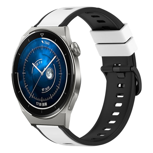 Bracelet de montre en silicone bicolore 22 mm, For Huawei Watch GT3 Pro 46mm, For Huawei Watch GT3 46mm, For Huawei Watch GT Runner, For Huawei Watch 3, For Huawei Watch 3 Pro, For Huawei GT2 Pro