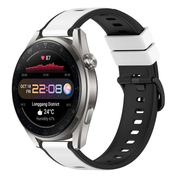Bracelet de montre en silicone bicolore 22 mm, For Huawei Watch 3 Pro New