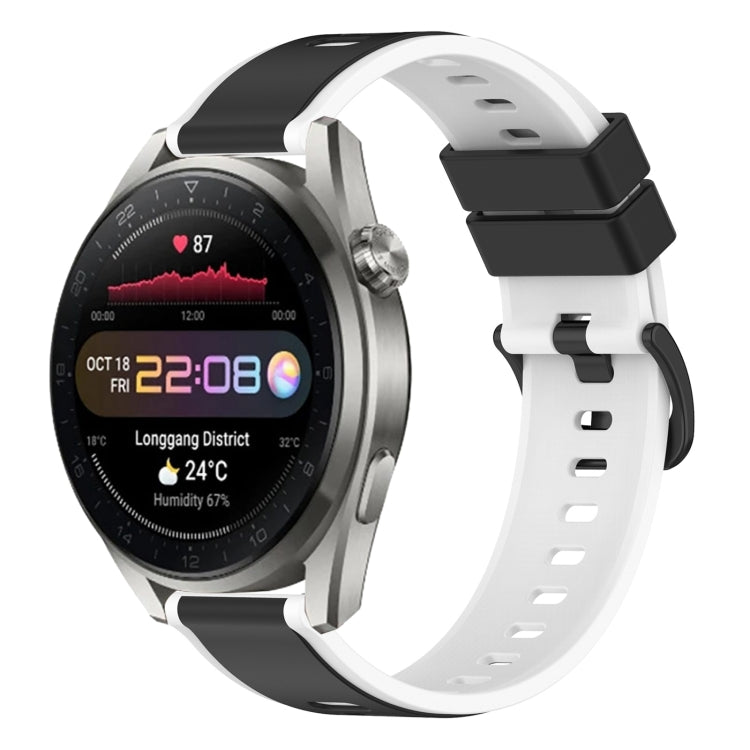 Bracelet de montre en silicone bicolore 22 mm, For Huawei Watch 3 Pro New