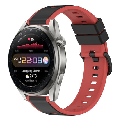 Bracelet de montre en silicone bicolore 22 mm, For Huawei Watch 3 Pro New