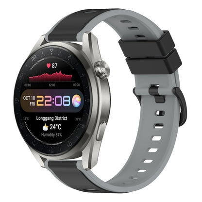 Bracelet de montre en silicone bicolore 22 mm, For Huawei Watch 3 Pro New