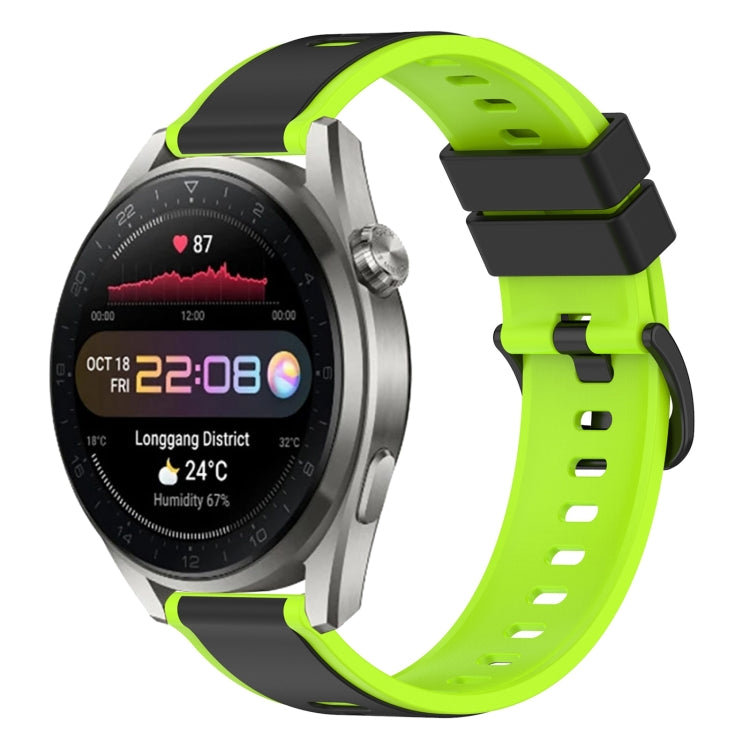 Bracelet de montre en silicone bicolore 22 mm, For Huawei Watch 3 Pro New
