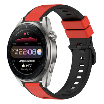 Bracelet de montre en silicone bicolore 22 mm, For Huawei Watch 3 Pro New