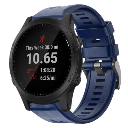 Bracelet de montre en silicone de couleur unie avec boucle en métal, For Garmin Forerunner 945, For Garmin Forerunner 935