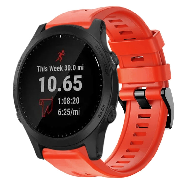 Bracelet de montre en silicone de couleur unie avec boucle en métal, For Garmin Forerunner 945, For Garmin Forerunner 935