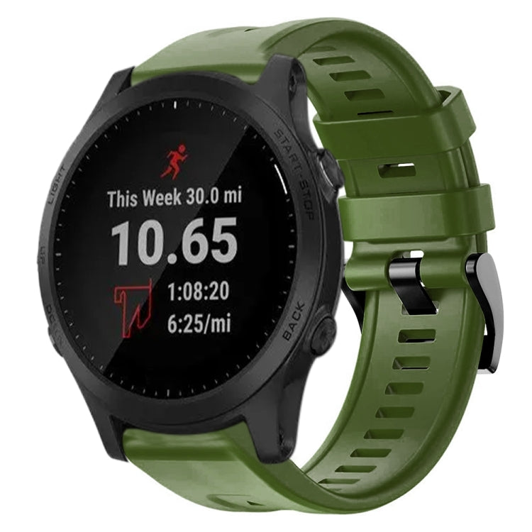 Bracelet de montre en silicone de couleur unie avec boucle en métal, For Garmin Forerunner 945, For Garmin Forerunner 935