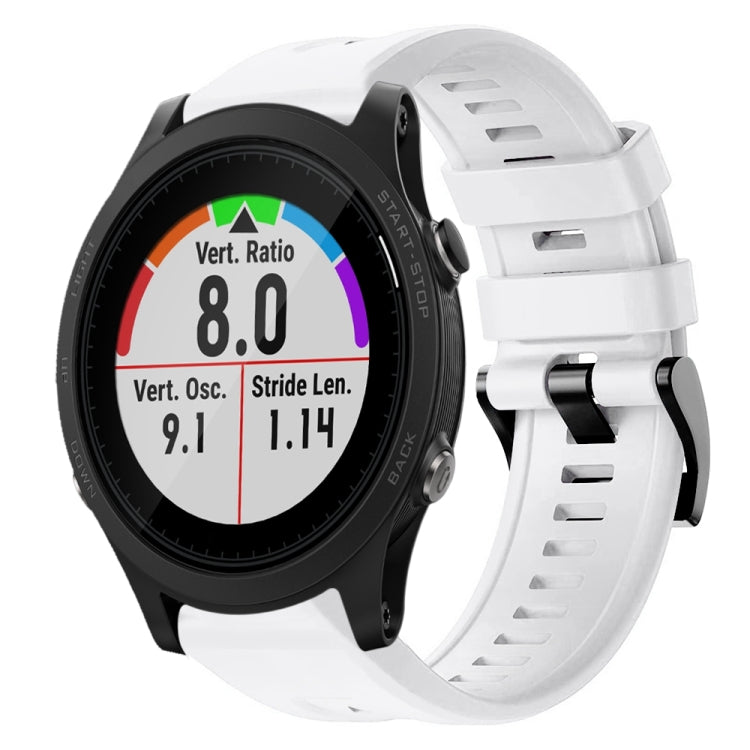 Bracelet de montre en silicone de couleur unie avec boucle en métal, For Garmin Forerunner 945, For Garmin Forerunner 935