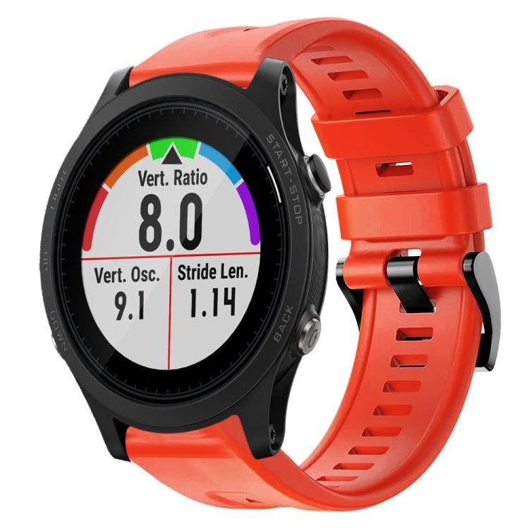 Bracelet de montre en silicone de couleur unie avec boucle en métal, For Garmin Forerunner 945, For Garmin Forerunner 935