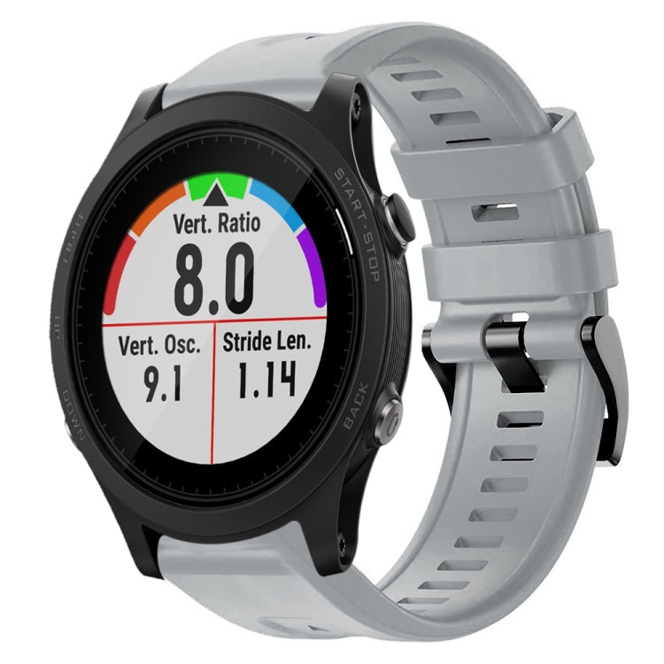 Bracelet de montre en silicone de couleur unie avec boucle en métal, For Garmin Forerunner 945, For Garmin Forerunner 935