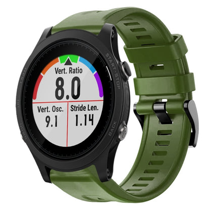 Bracelet de montre en silicone de couleur unie avec boucle en métal, For Garmin Forerunner 945, For Garmin Forerunner 935