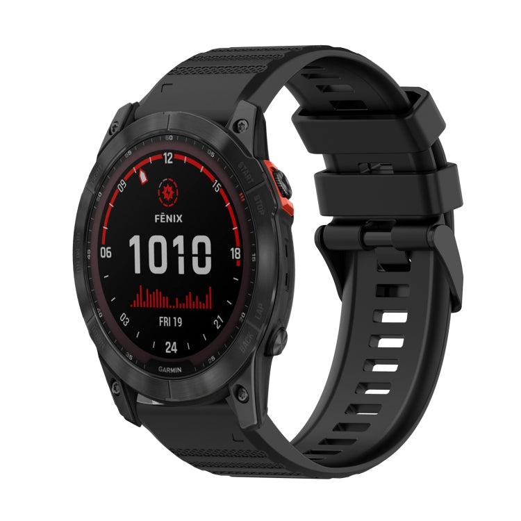 Bracelet de montre en silicone à texture horizontale de 26 mm avec outil de retrait, For Garmin Fenix 7X, For Garmin Fenix 7X Solar, For Garmin Tactix Delta, For Garmin Enduro, For Garmin Fenix 6X, For Garmin Fenix 6X Pro, For Garmin Fenix 6X Sapphire