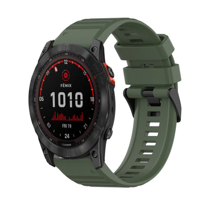 Bracelet de montre en silicone à texture horizontale de 26 mm avec outil de retrait, For Garmin Fenix 7X, For Garmin Fenix 7X Solar, For Garmin Tactix Delta, For Garmin Enduro, For Garmin Fenix 6X, For Garmin Fenix 6X Pro, For Garmin Fenix 6X Sapphire
